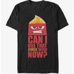 Hot Sale 😉 Disney Pixar Inside Out Anger Can I Use That Curse Word Now T-Shirt ⌛
