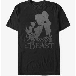 Best deal 🎉 Disney Beauty And The Beast Belle And Castle Silhouette T-Shirt ⭐