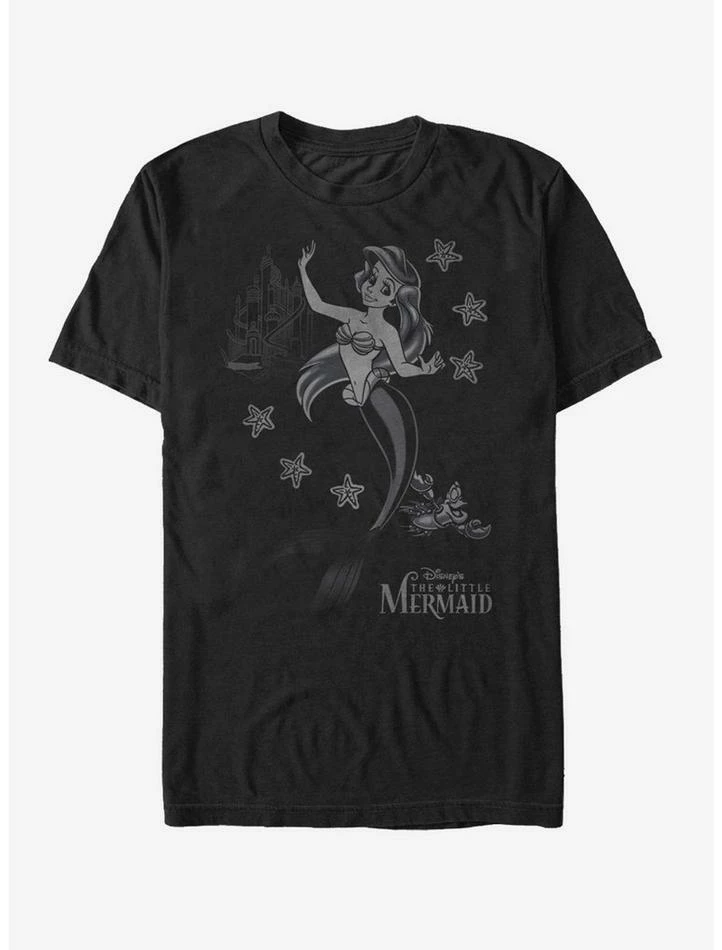 Top 10 ๐ Disney Ariel Grayscale T-Shirt ๐งจ