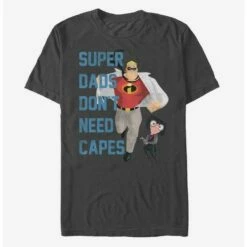 Brand new ⭐ Disney Pixar The Incredibles Super Dads Don't Need Capes T-Shirt 👏
