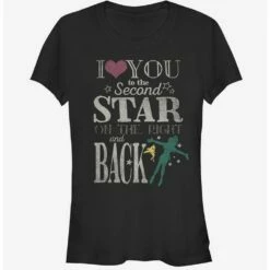 Best reviews of 👍 Peter Pan Love You to Second Star 👧 Girls T-Shirt ✔️