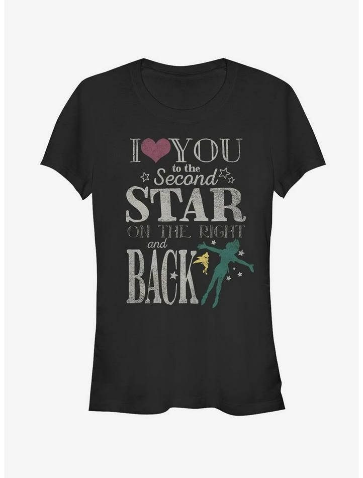 Best reviews of 👍 Peter Pan Love You to Second Star 👧 Girls T-Shirt ✔️