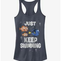 Best Pirce 🔔 Disney Pixar Finding Dory Just Keep Swimming 👧 Girls Tank 🥰