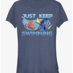 Cheap 🛒 Disney Pixar Finding Dory Just Keep Swimming Current 👧 Girls T-Shirt 🌟