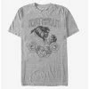 Hot Sale 😉 Disney Beauty And The Beast Sketched Grey-scale T-Shirt 🔔