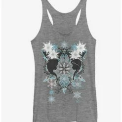 Cheap 🔥 Frozen Sister Snowflake Pattern 👧 Girls Tanks 🌟