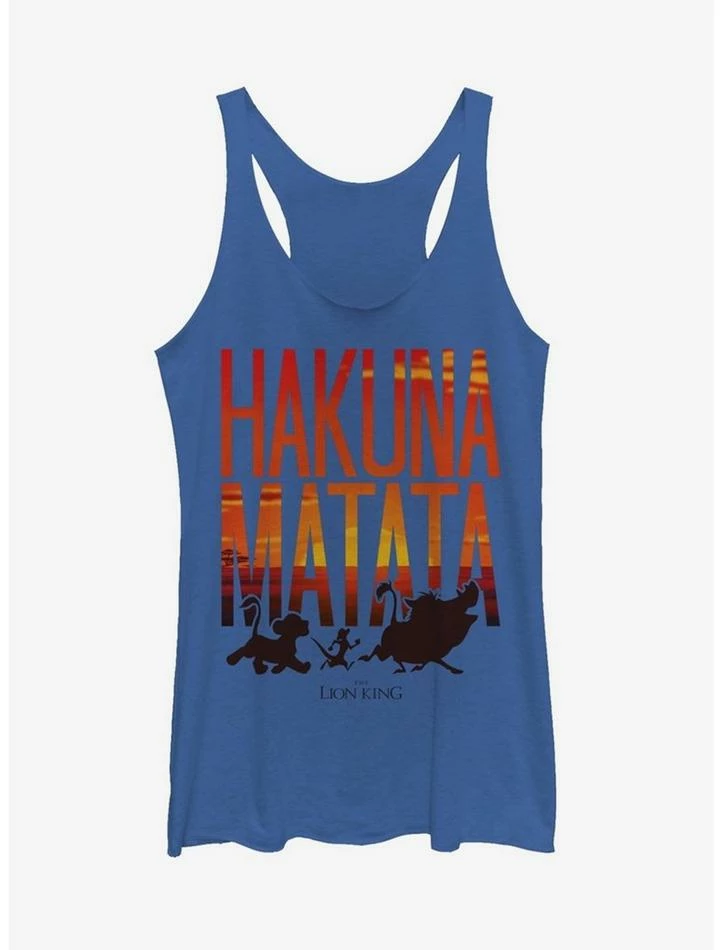 Budget 😉 Lion King Hakuna Matata Sunset 👧 Girls Tanks ✨