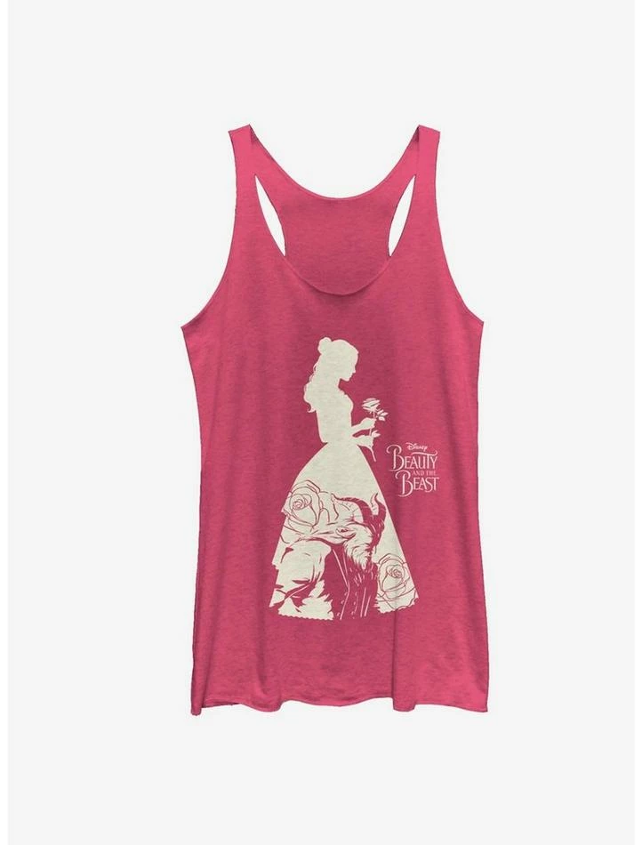 Flash Sale 🥰 Disney Beauty And The Beast 👗 Dress Silhouette 👧 Girls Tank ✔️