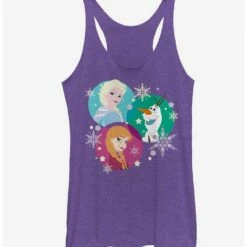 Coupon 🤩 Frozen Character Snowflakes 👧 Girls Tanks ✔️