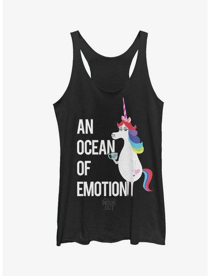 Best Pirce 🌟 Disney Pixar Inside Out Rainbow Unicorn Ocean of Emotion 👧 Girls Tank 👏