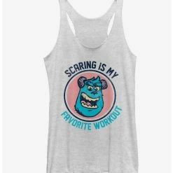 Wholesale 😀 Monsters Inc. Sulley Scaring is My Favorite Workout 👧 Girls Tanks 😀