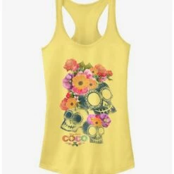 Top 10 👏 Disney Pixar Coco Calaveras Yellow 👧 Girls Tank Top 🌟