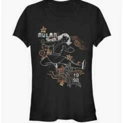Buy ❤️ Disney Mulan Outline 👧 Girls T-Shirt ⌛