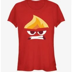 Promo ⭐ Disney Pixar Inside Out Anger Face 👧 Girls T-Shirt ✔️