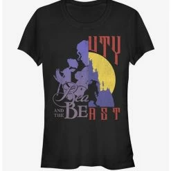 New ✨ Disney Beauty And The Beast Split Image 👧 Girls T-Shirt ❤️