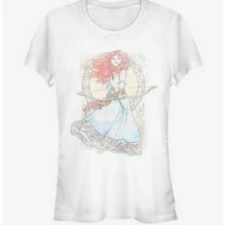 Budget ⌛ Disney Pixar Brave Watercolor 👧 Girls T-Shirt 😀
