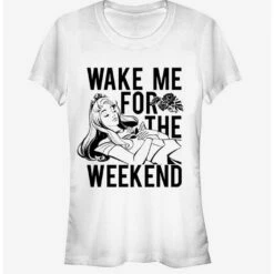 New ⭐ Disney Wake Me for Weekend 👧 Girls T-Shirt 🧨