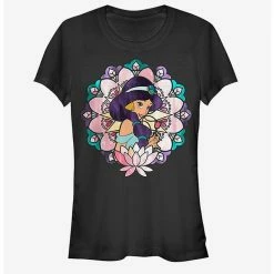Best Sale 😍 Disney Jasmine Lotus Flower 👧 Girls T-Shirt 🤩