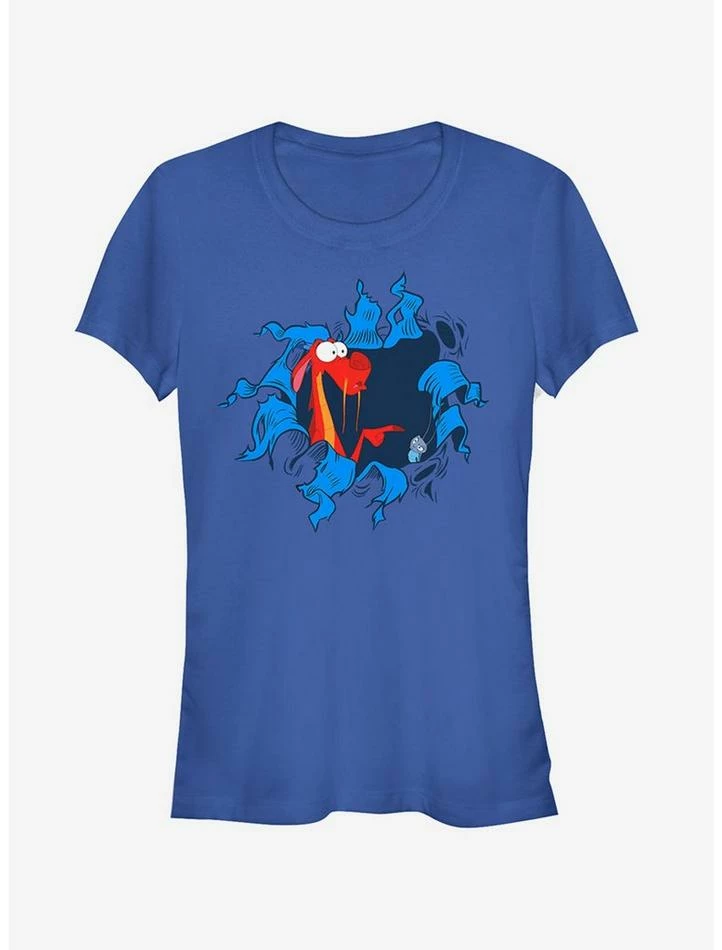 Best Sale ๐ Disney Mushu Hole Print ๐ง Girls T-Shirt ๐
