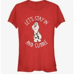 Best Sale 🛒 Disney Frozen Olaf Cuddle 👧 Girls T-Shirt 😀