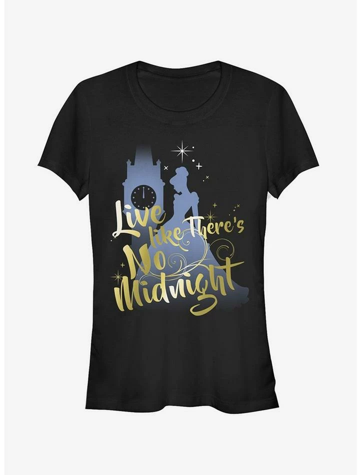 Outlet 👍 Disney Cinderella Classic Live Like There's No Midnight 👧 Girls T-Shirt 🔔 - Image 2