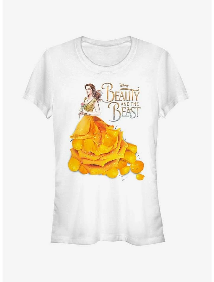Best Sale โค๏ธ Disney Beauty And The Beast Rose Petal ๐ Dress ๐ง Girls T-Shirt โ