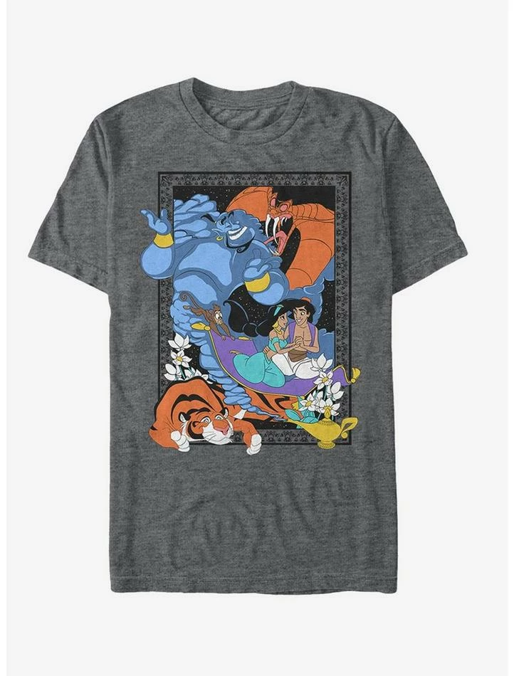 Cheapest ๐ Disney Aladdin Character Frame T-Shirt โค๏ธ