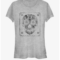 Discount ⭐ Disney Pixar Coco Sugar Skull Stamp 👧 Girls T-Shirt ✔️
