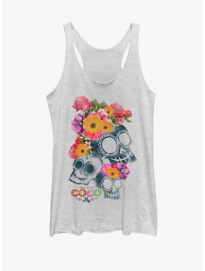 New ✨ Disney Pixar Coco Floral Skeletons 👧 Girls Tank 😍