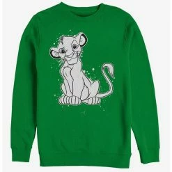 Best deal 🔔 Disney Lion King Simba Smirk Paint Splatter Print Sweatshirt 🔔