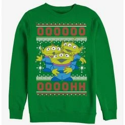 Coupon 💯 Disney Pixar Toy Story Ugly 🎄 Christmas Sweater Alien Sweatshirt 😉