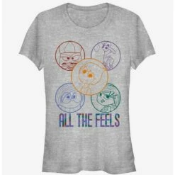 Best deal 🎉 Disney Pixar Inside Out All the Feels 👧 Girls T-Shirt 🔔