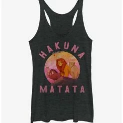New 😍 Disney Lion King Hakuna Matata Friend Scene 👧 Girls Tank Top 💯