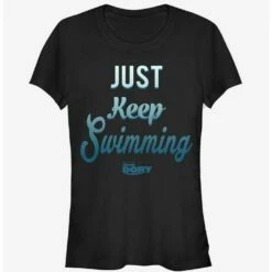 Budget ✨ Disney Pixar Finding Dory Just Keep Swimming Motto 👧 Girls T-Shirt 😉