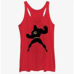 Discount 😉 Disney Pixar The Incredibles Mr. Incredible Silhouette 👧 Girls Tank Top 🎉