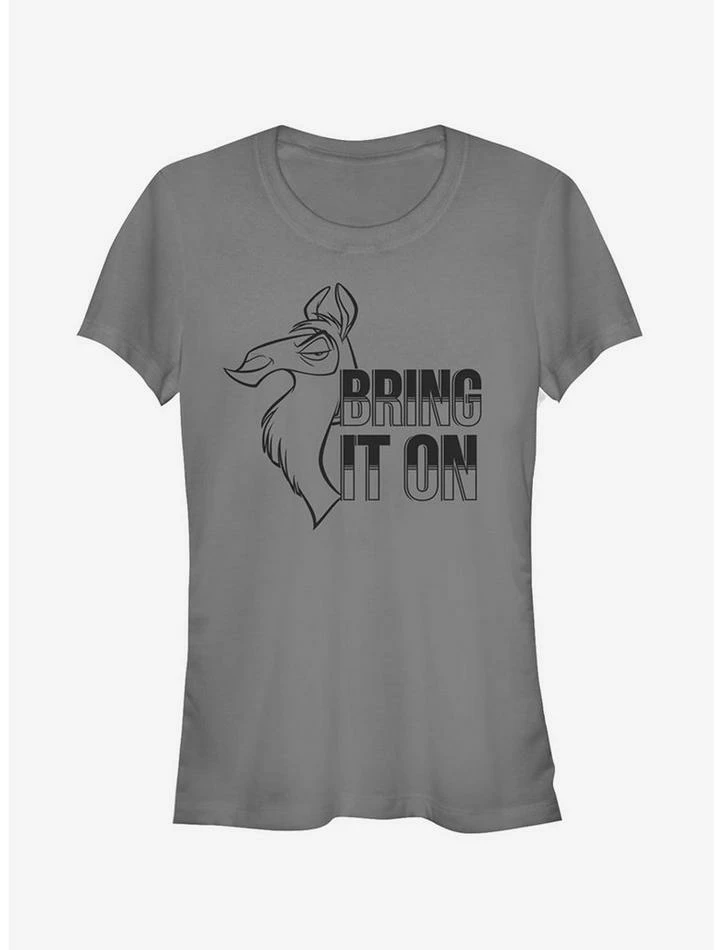 Best deal 🥰 Disney The Emperor's New Groove Kuzco Bring It On Outline 👧 Girls T-Shirt 👏