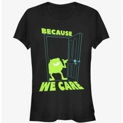 Promo 👍 Disney Pixar Monsters Inc Mike Cares Doorway 👧 Girls T-Shirt 🥰
