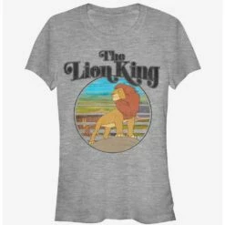 Buy 👍 Disney Lion King Retro Logo Scene 👧 Girls T-Shirt 🎁