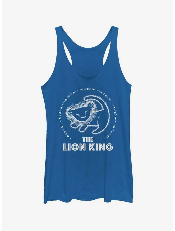 Coupon 🌟 Disney Lion King Simba Painting Circle 👧 Girls Tank Top 🔔