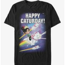 Best deal 🧨 Disney Wreck-It Ralph Happy Caturday Stars T-Shirt 🔔