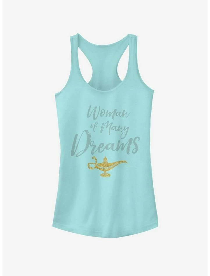 Budget 💯 Disney Aladdin 2019 👩 Woman of Many Dreams Cursive 👧 Girls Tank 🎁