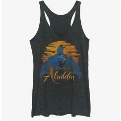 Discount 🔔 Disney Aladdin 2019 Genie Silhouette 👧 Girls Tank ⭐