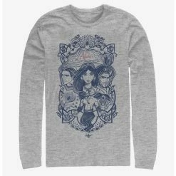 Promo 👍 Disney Aladdin 2019 Vintage Aladdin Collage Long-Sleeve T-Shirt 😀