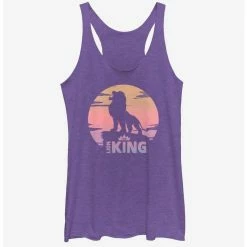 New ✔️ Disney The Lion King 2019 Sunset Logo 👧 Girls Tank ✔️
