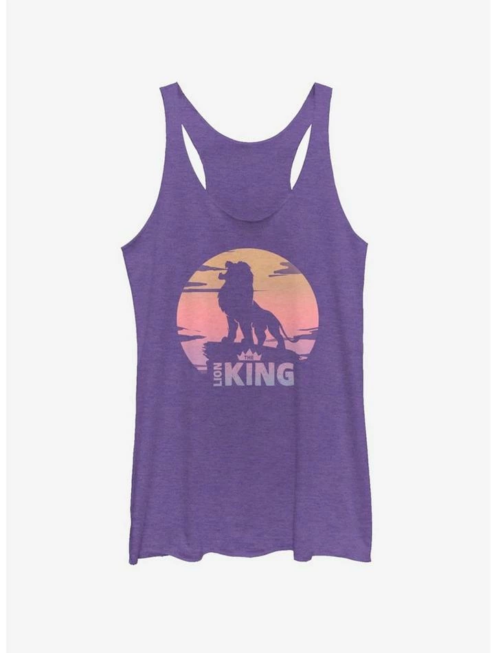 New ✔️ Disney The Lion King 2019 Sunset Logo 👧 Girls Tank ✔️