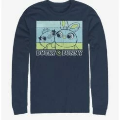 Top 10 🔔 Disney Pixar Toy Story 4 Ducky And Bunny Navy Blue Long-Sleeve T-Shirt 🎁