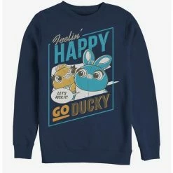 Cheap 😉 Disney Pixar Toy Story 4 Happy Go Ducky Navy Blue Sweatshirt 💯