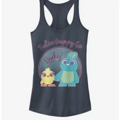 Hot Sale ✨ Disney Pixar Toy Story 4 Ducky Bunny Pastel 👧 Girls Indigo Tank Top ✨