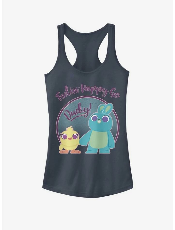 Hot Sale ✨ Disney Pixar Toy Story 4 Ducky Bunny Pastel 👧 Girls Indigo Tank Top ✨