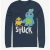 Top 10 👍 Disney Pixar Toy Story 4 Stuck With Us Navy Blue Long-Sleeve T-Shirt 🤩